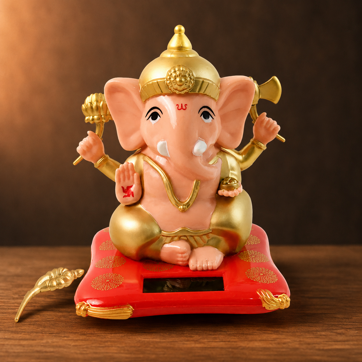 Solar-powered Dancing Ganesha Idol  Decorative Lord Ganpati Showpiece With Movement